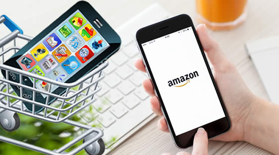 people shopping from mobile on amazon online