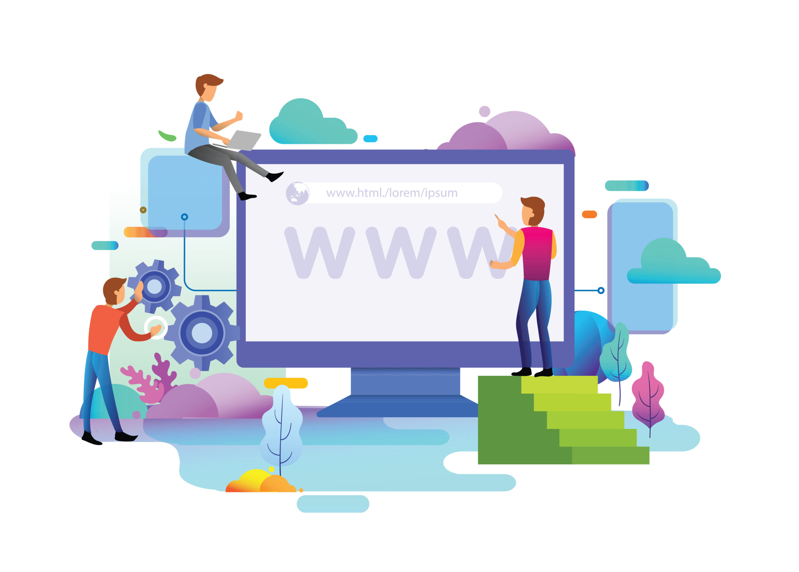 Web design homepage concept of desktop Illustration. business strategy, analytics and brainstorming. Modern flat design concepts for website design ui/ux and mobile website development. AdobeStock 265577975 scaled